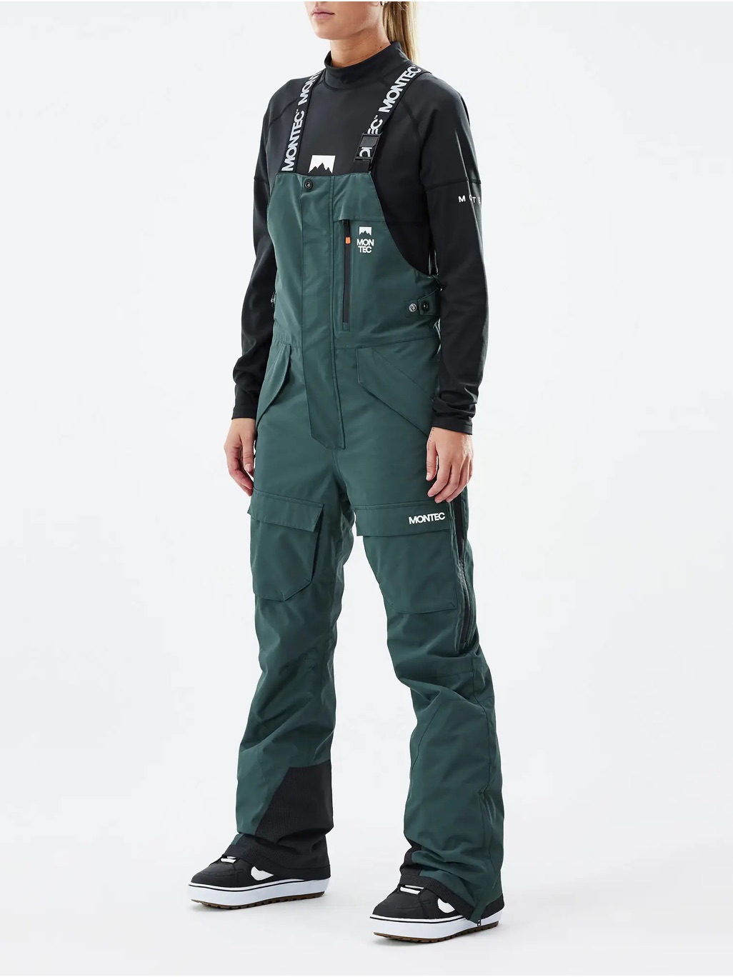 Fawk W Snowboard Ski Pants Bib Overalls Snow Insulated Green Montec Women’s L